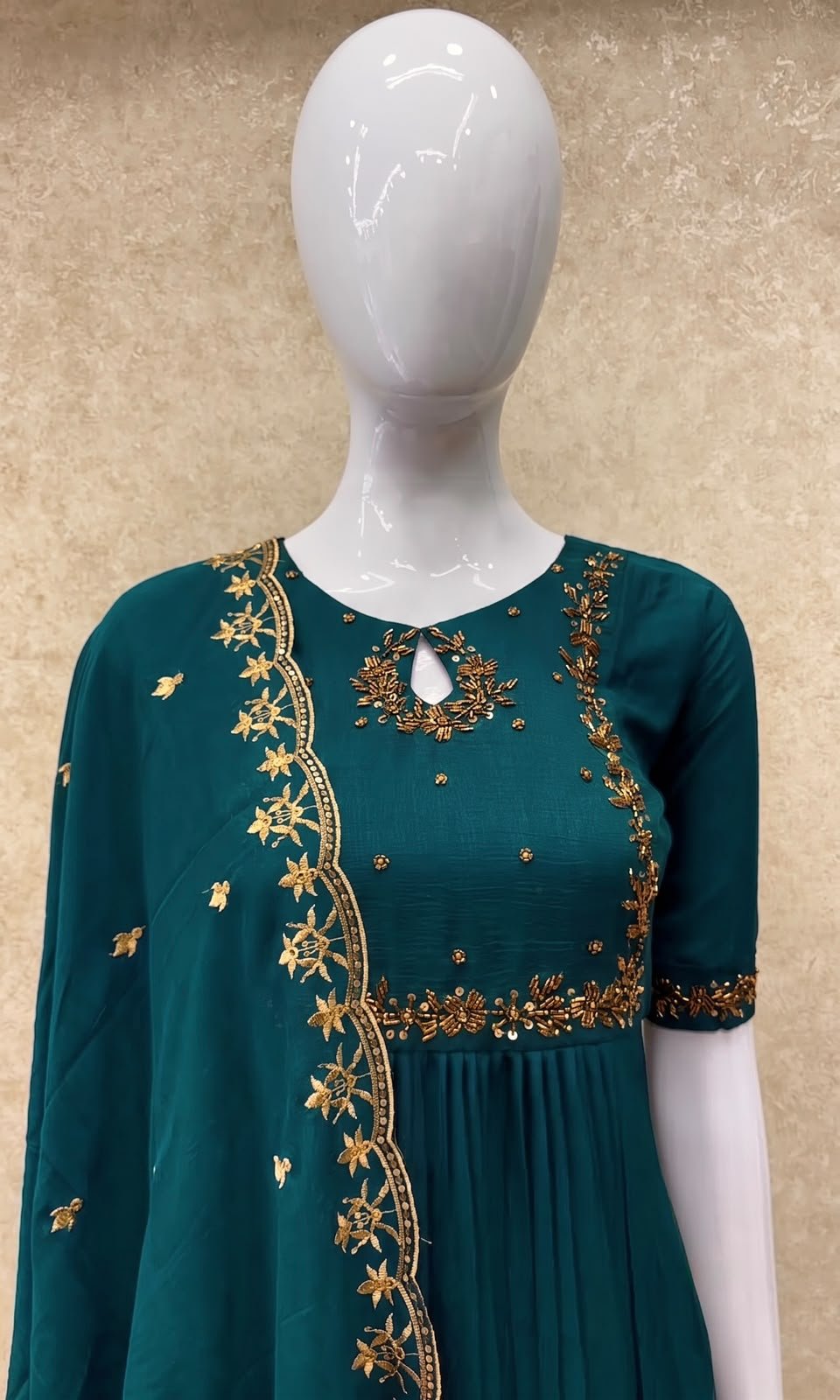 THARA ANARKALI WITH SHAWL / PARTY WEAR