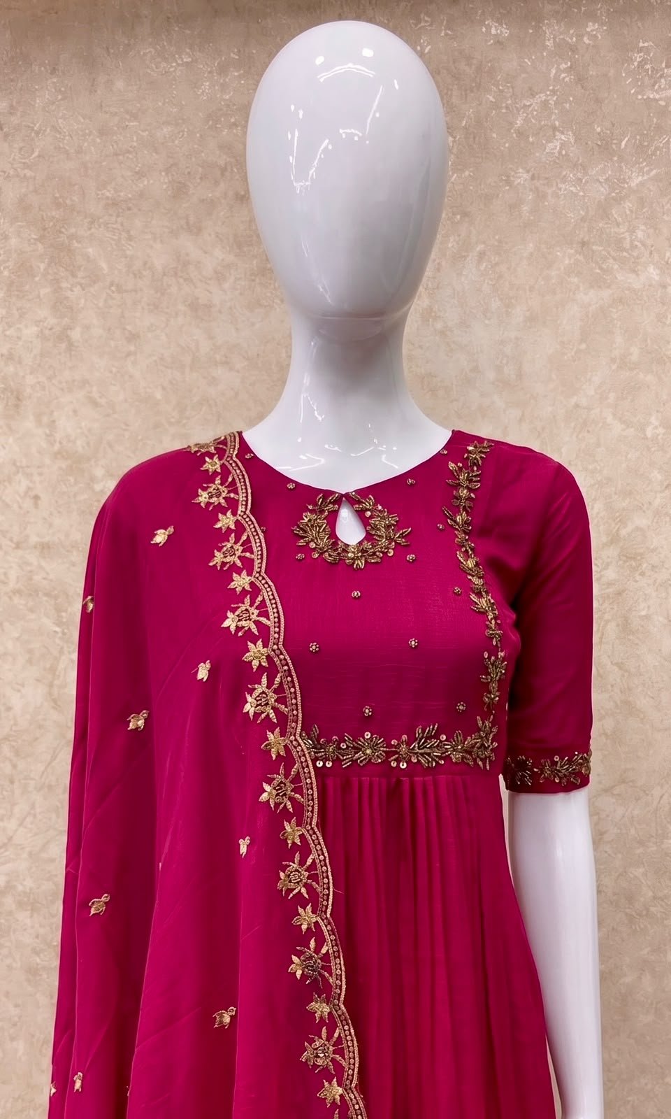 THARA ANARKALI WITH SHAWL / PARTY WEAR