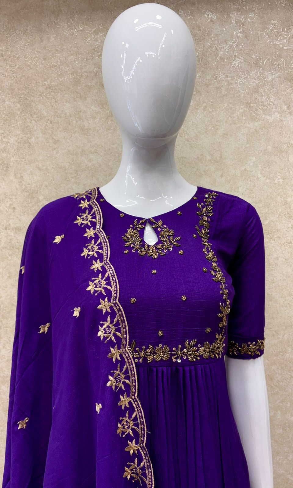 THARA ANARKALI WITH SHAWL / PARTY WEAR