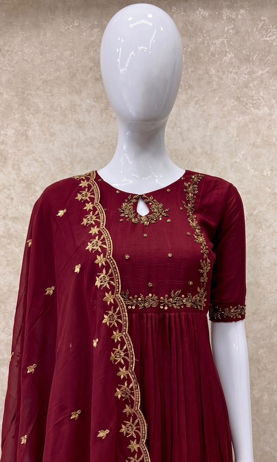 THARA ANARKALI WITH SHAWL / PARTY WEAR