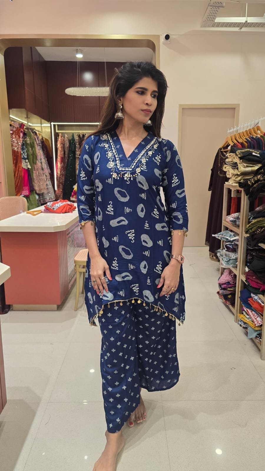 C-CUT CO-ORD SET - NAVY BLUE