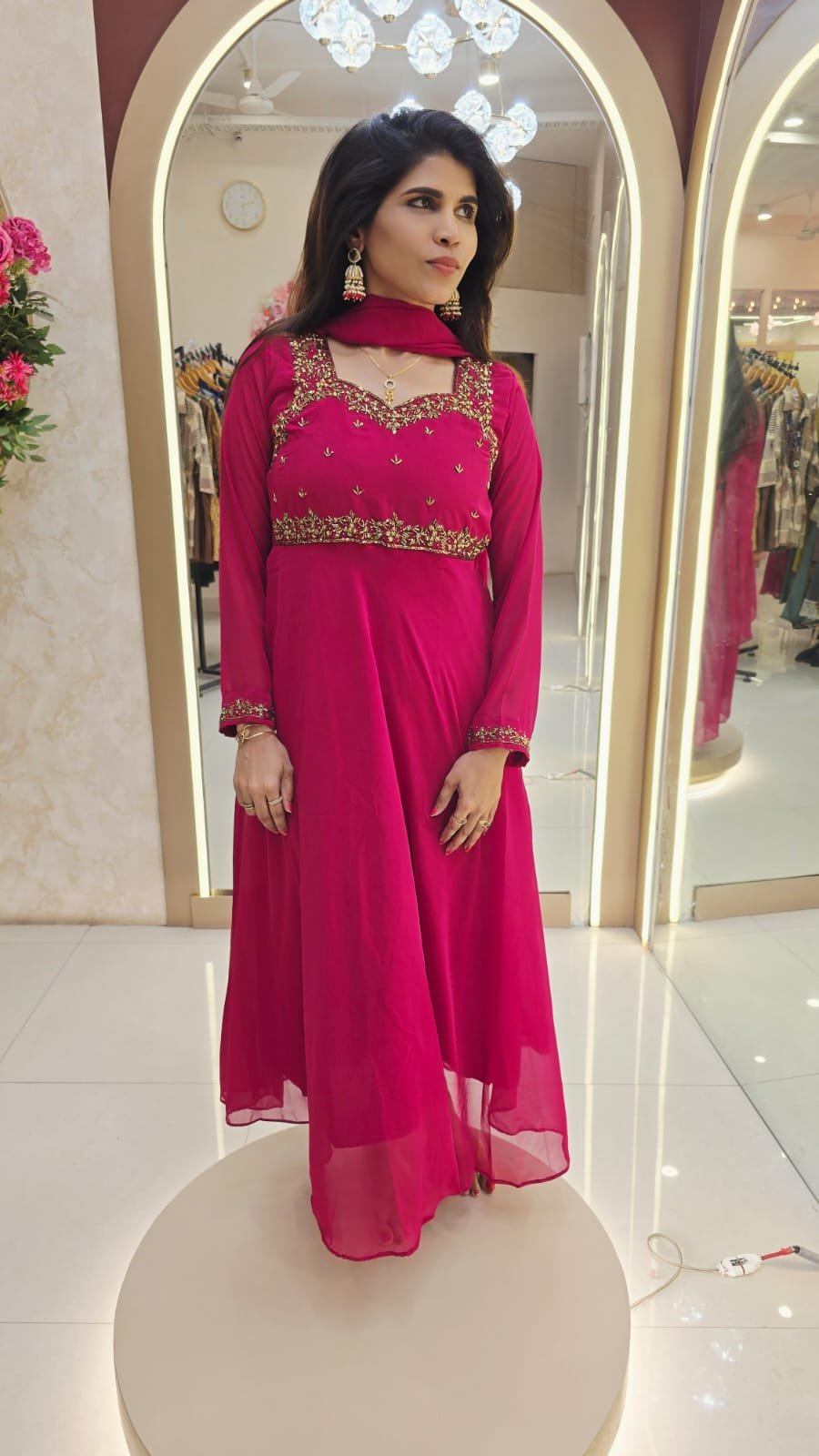 ANARKALI WITH SHAWL -FULL SLEEVES