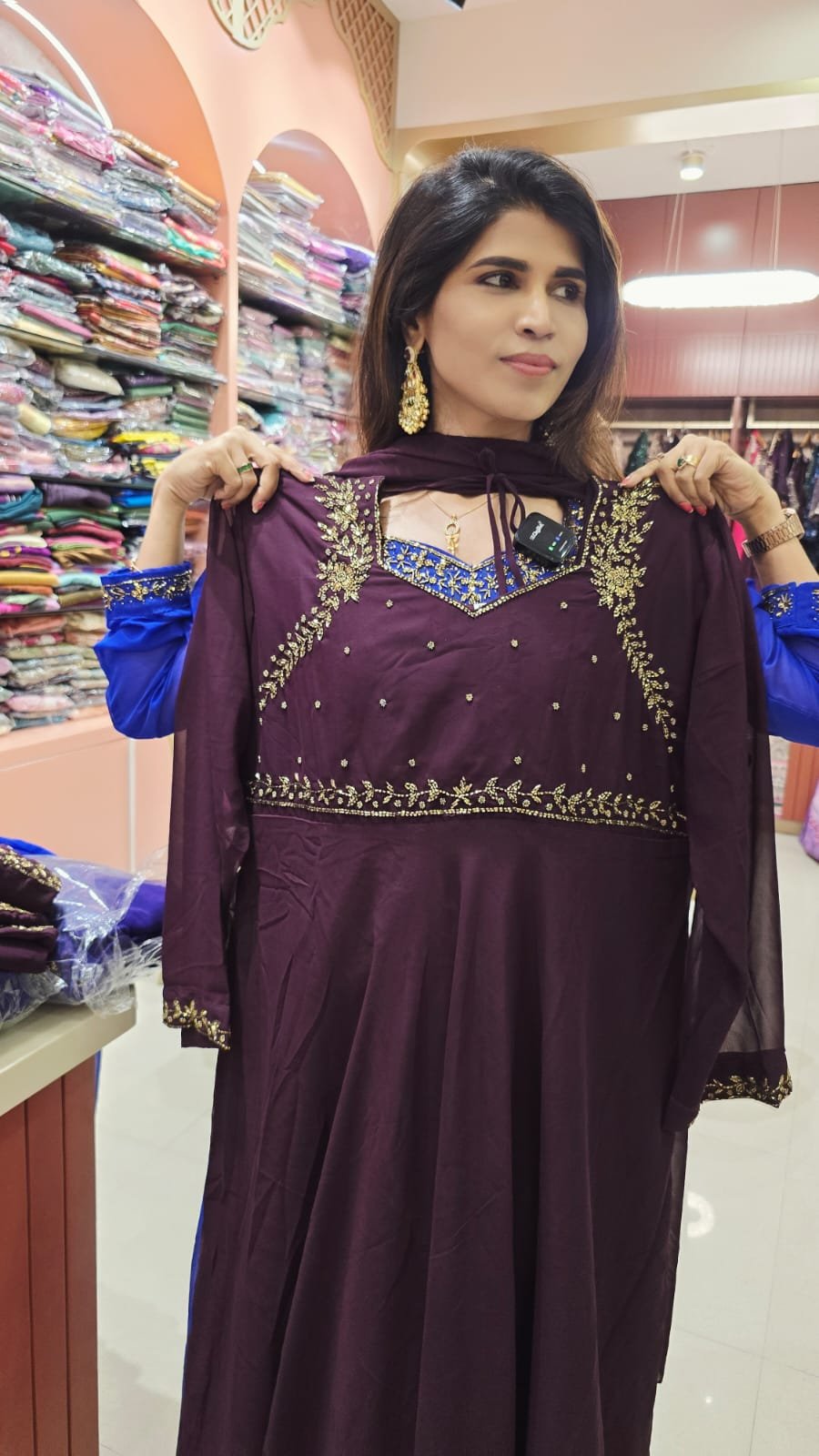 PLUS SIZE ANARKALI WITH SHAWL 3XL -6XL