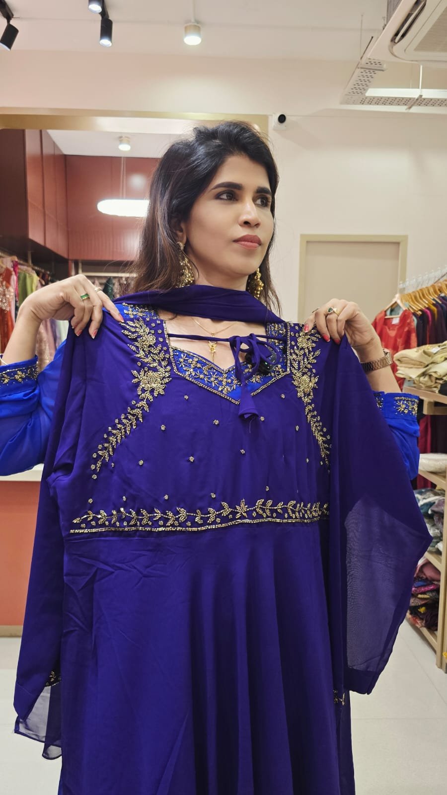 PLUS SIZE ANARKALI WITH SHAWL 3XL -6XL