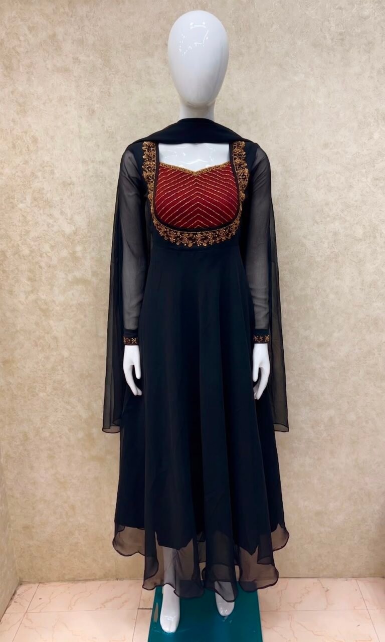 DUAL COLOUR ANARKALI WITH SHAWL